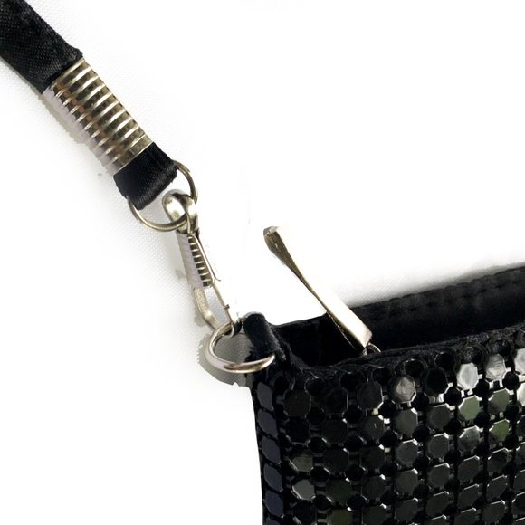 Luxe Midnight Black Mesh Wristlet - Picture 8 of 8